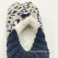 Mikrofaser stricke Fuzzy -Slipper -Socken